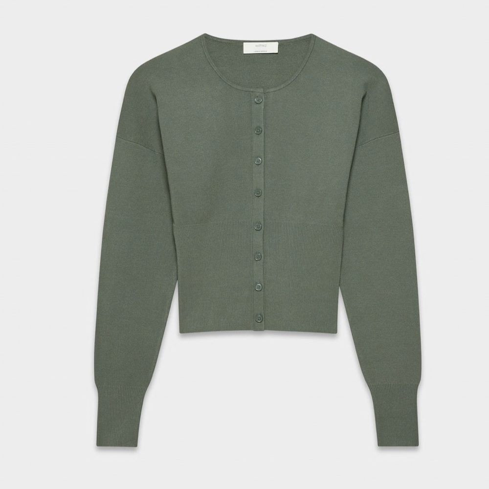 Aritzia Golightly Green Cardigan Sweater